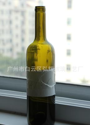 出口貿(mào)易500ml棕色紅酒瓶,紅酒瓶UV噴涂、紅酒瓶燙金 印